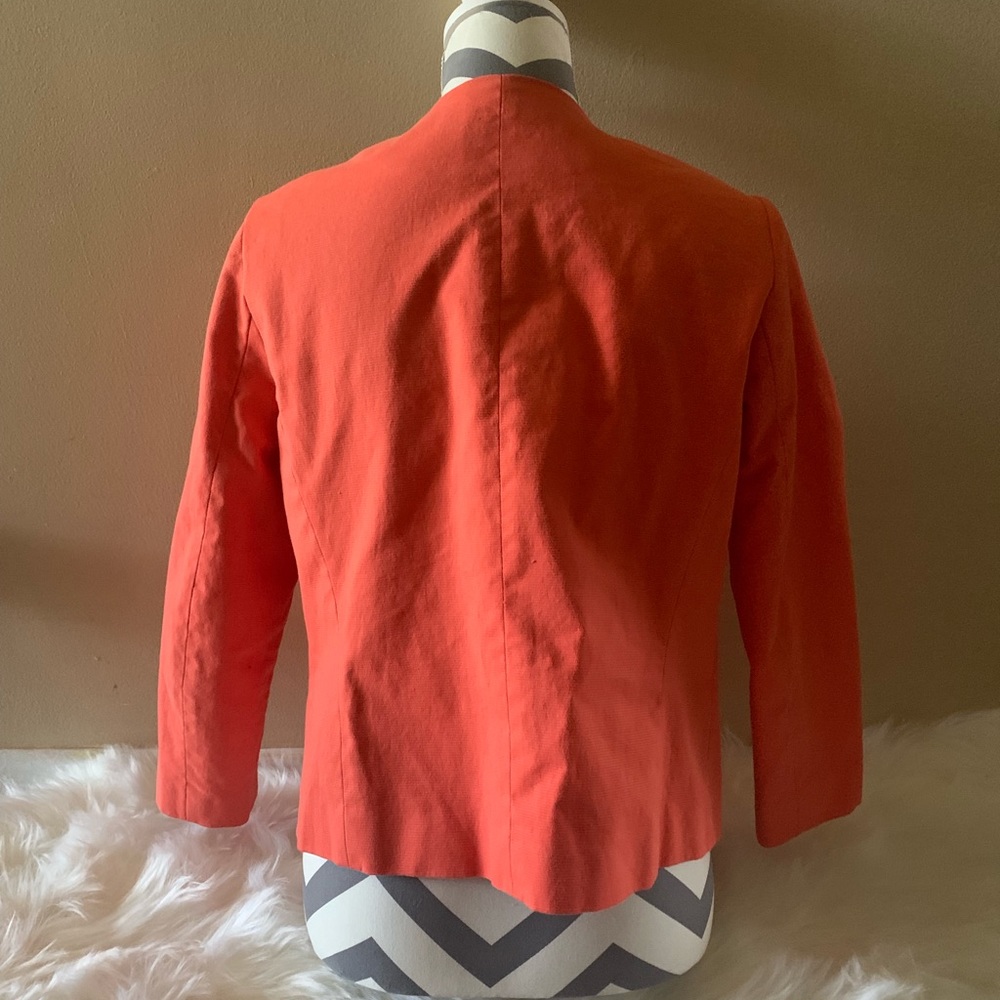Zara Basic Size S Orange Jacket Length 21” - image 5